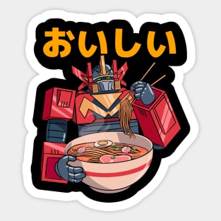 Kawaii Ramen Robot Sticker